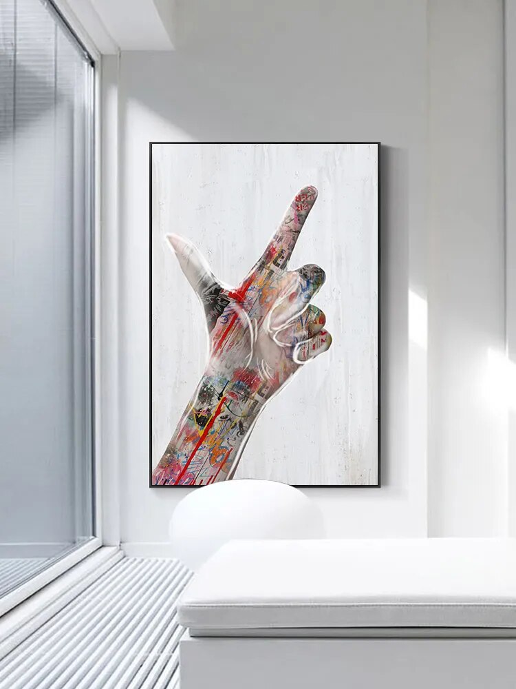 CORX Designs - Graffiti Love Hand Gesture Wall Art Canvas - Review