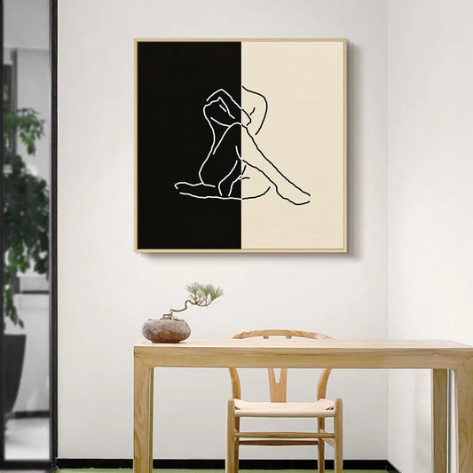 CORX Designs - Sitting Figure Line Wall Art Canvas - Review