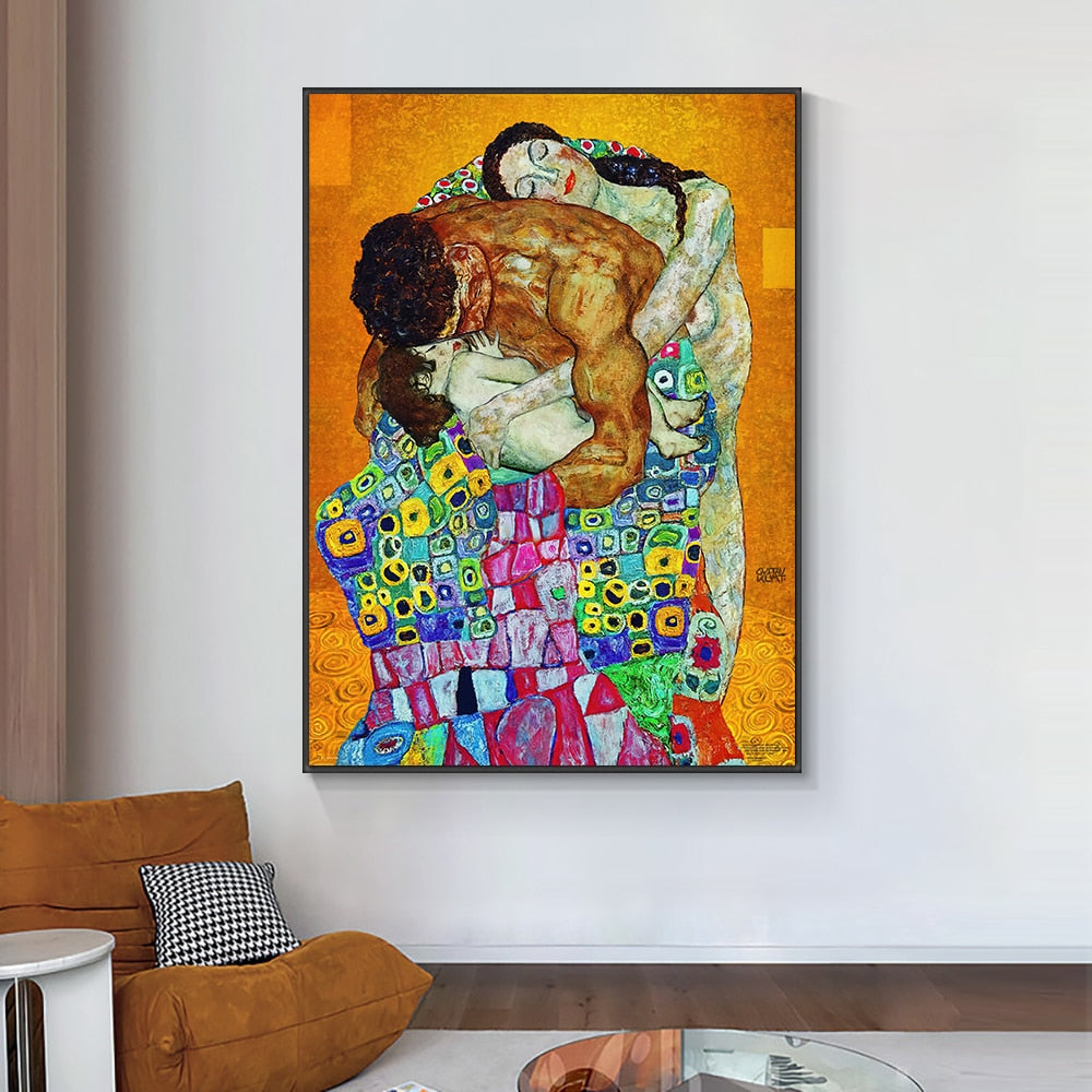 CORX Designs - Abstract Classic Gustav Klimt Family Painting Canvas Art - Review