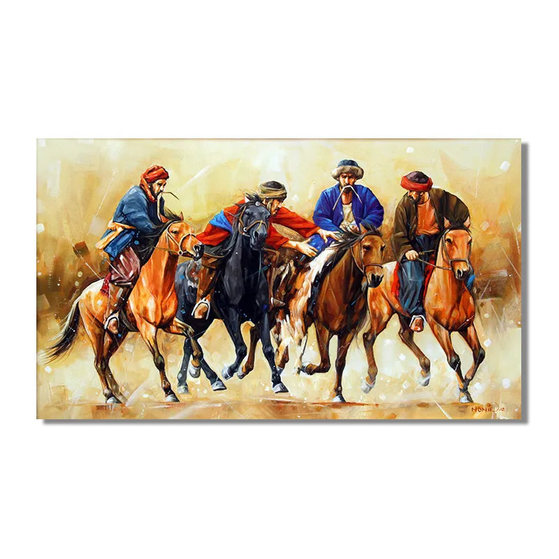 CORX Designs - Four Travelers Riding Horses Wall Art Canvas - Review