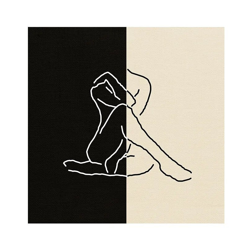 CORX Designs - Sitting Figure Line Wall Art Canvas - Review