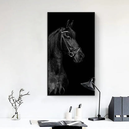 CORX Designs - Black Horse Portrait Wall Art Canvas - Review