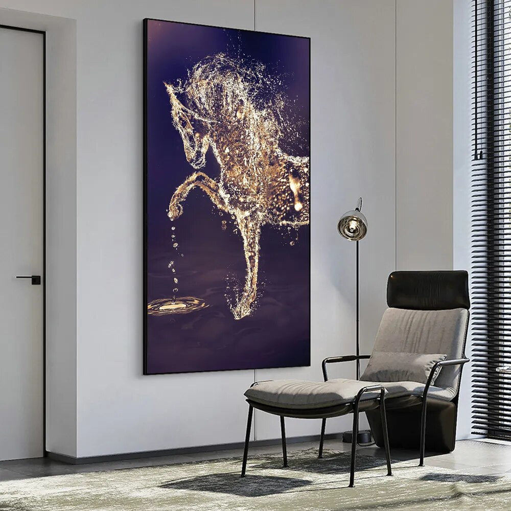 CORX Designs - Abstract Gold Horse Wall Art Canvas - Review