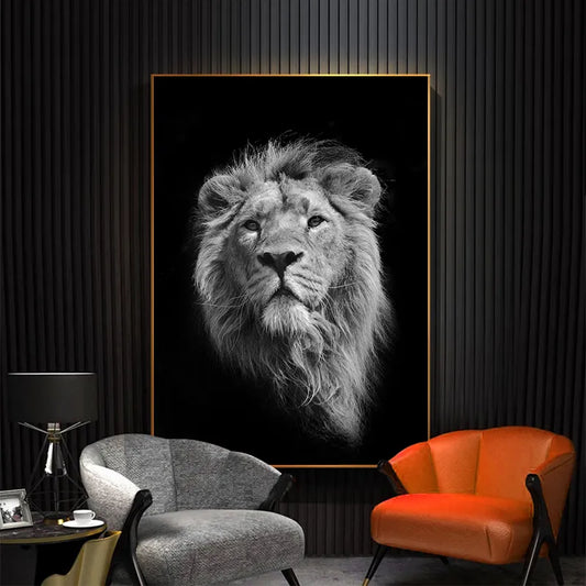 CORX Designs - Black And White Ferocious Lion Canvas Art - Review