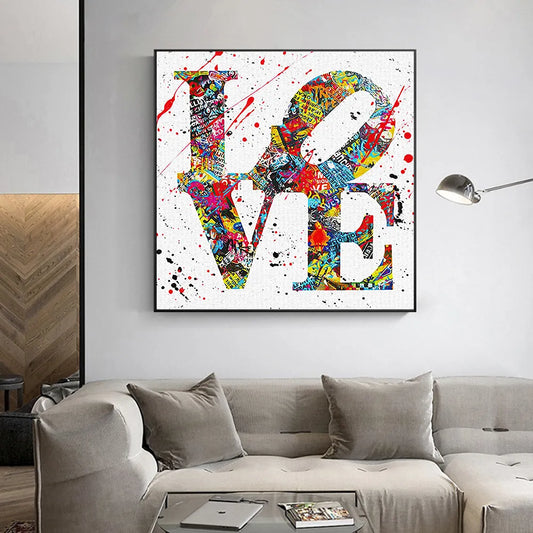 CORX Designs - Colorful Graffiti Love Hope Wall Art Canvas - Review