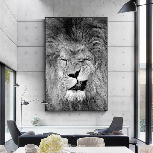 CORX Designs - Black And White Funny lion Wall Art Canvas - Review