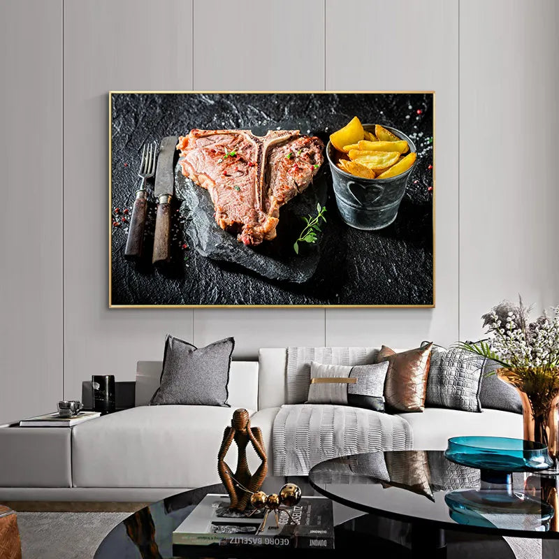 CORX Designs - Steak Kitchen Restaurant Wall Art Canvas - Review