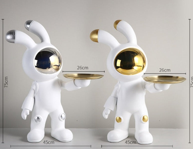 CORX Designs - Space Rabbit Bunny Floor Landing Ornament with Tray - Review