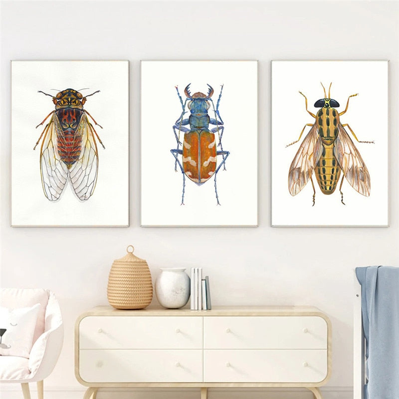 CORX Designs - Beetle Insect Bee Nursery Room Canvas Art - Review