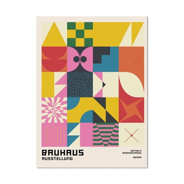 CORX Designs - Abstract Geometry Bauhaus Colorful Canvas Art - Review
