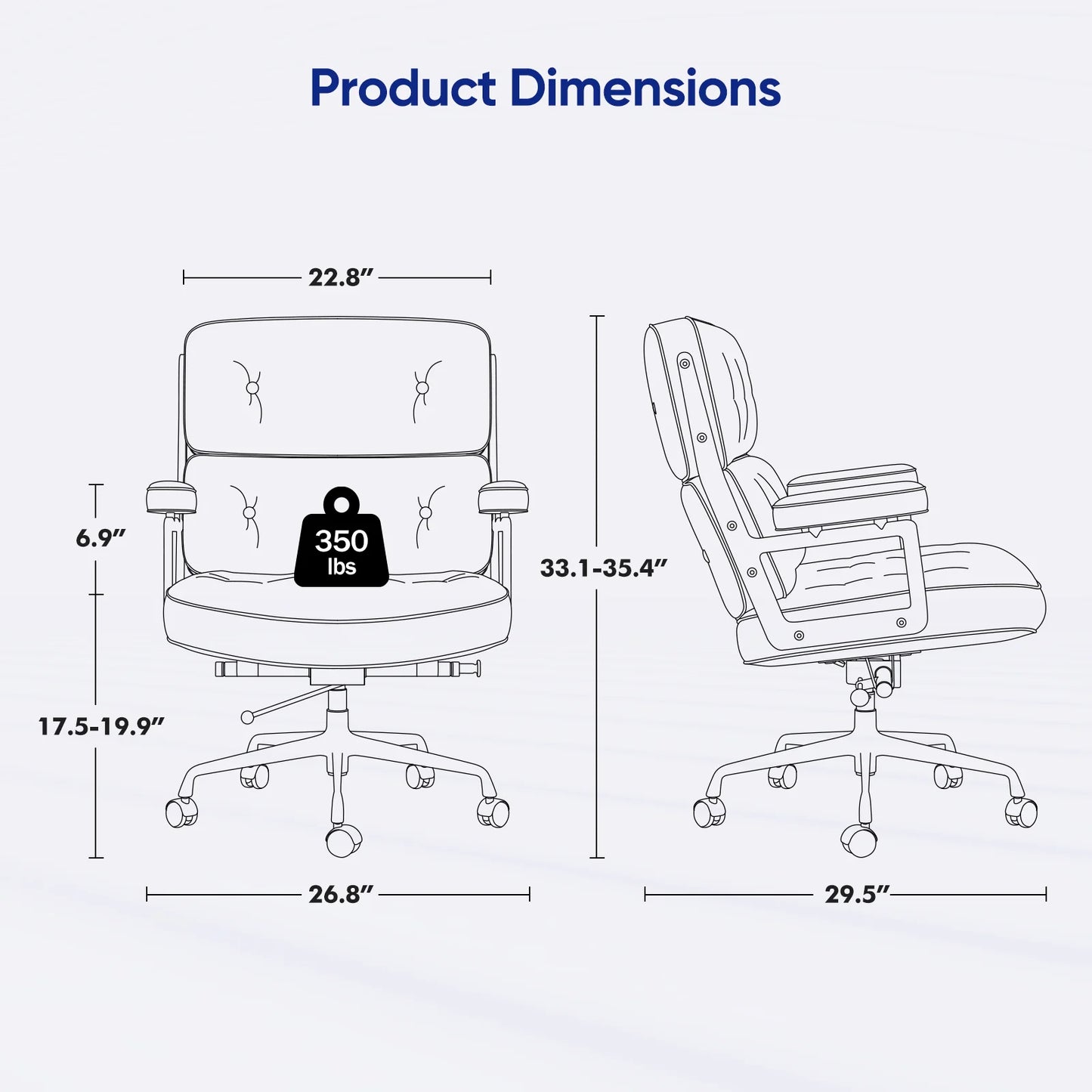 CORX Designs - Eames Mid-Century Executive Office Chair with Genuine Italian Leather - Review