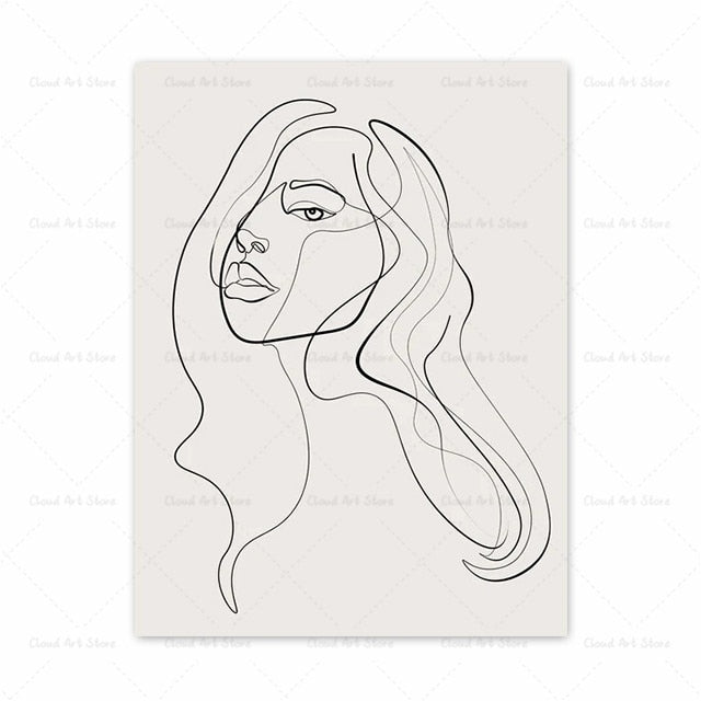 CORX Designs - Abstract Woman Body Face Line Wall Art Canvas - Review