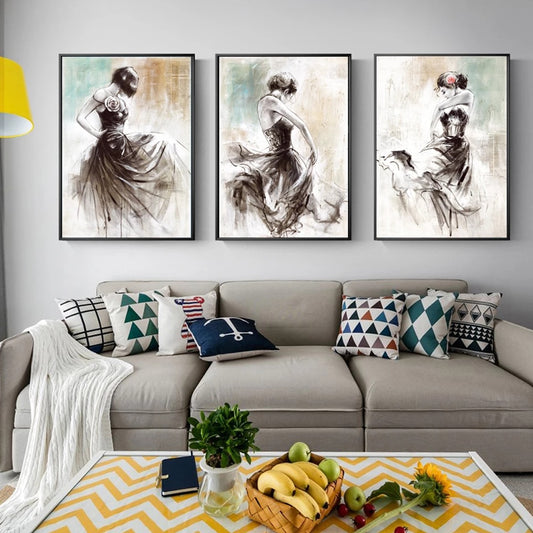 CORX Designs - Violin Women Painting Wall Art Canvas - Review