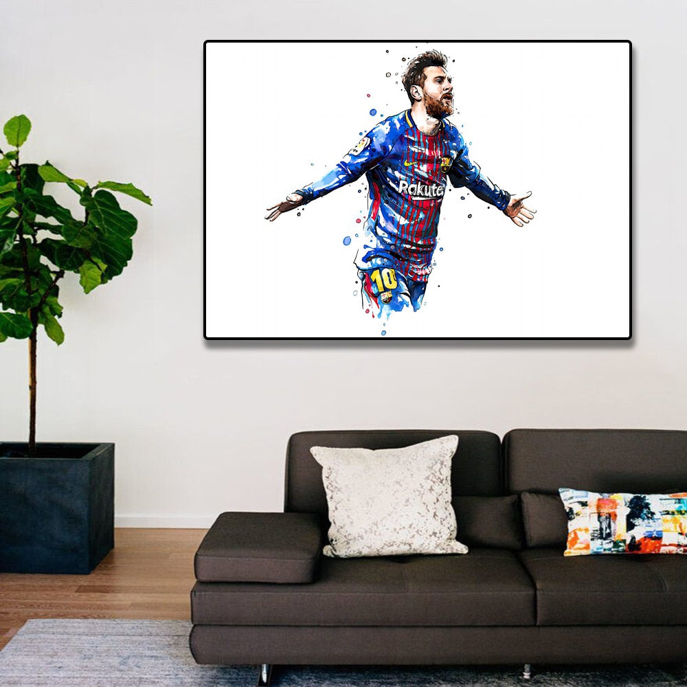 CORX Designs - Watercolor Soccer Football Star Wall Art Canvas - Review