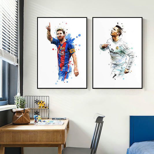 CORX Designs - Watercolor Soccer Football Star Wall Art Canvas - Review