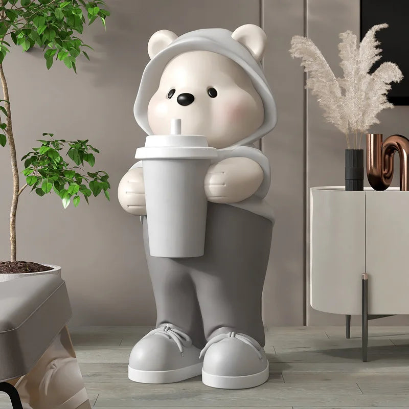 CORX Designs - Cute Bear Milk Tea Floor Decoration Statue - Review