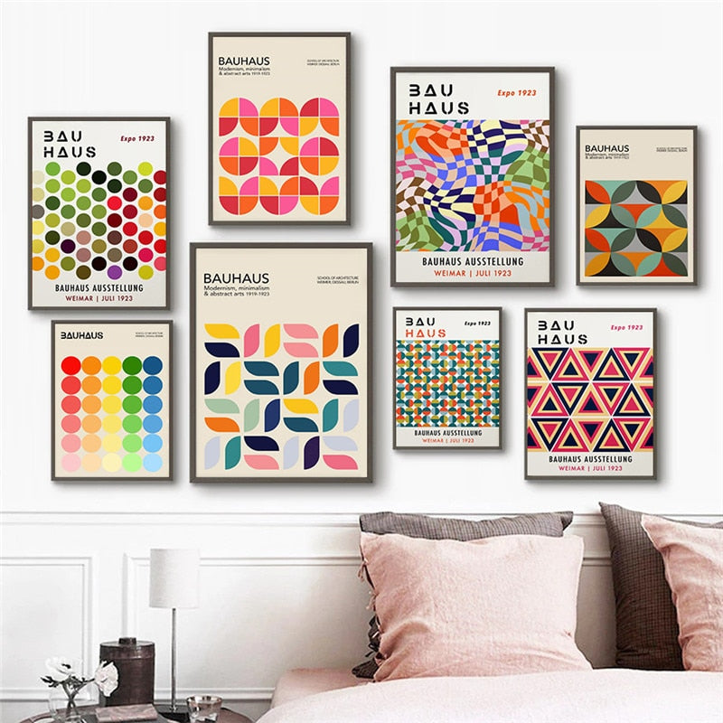 CORX Designs - Abstract Colorful Bauhaus Geometric Wall Art Canvas - Review