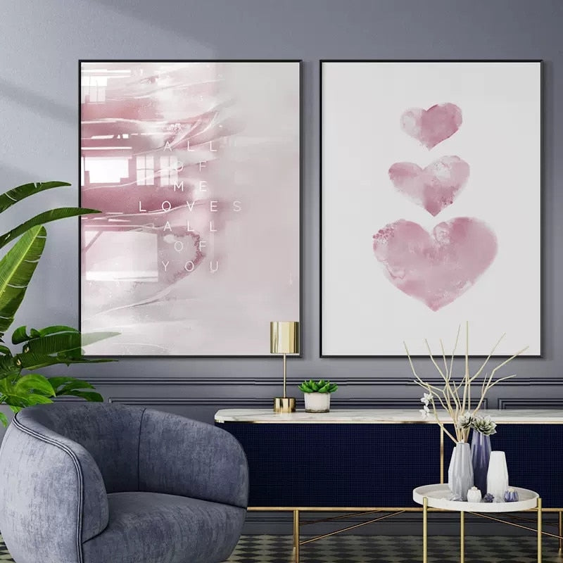CORX Designs - Pink Rose Heart Wall Art Canvas - Review
