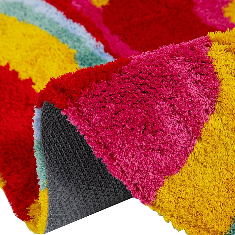 CORX Designs - Retro Round Colorful Groovy Psychedelic Tufted Rug - Review