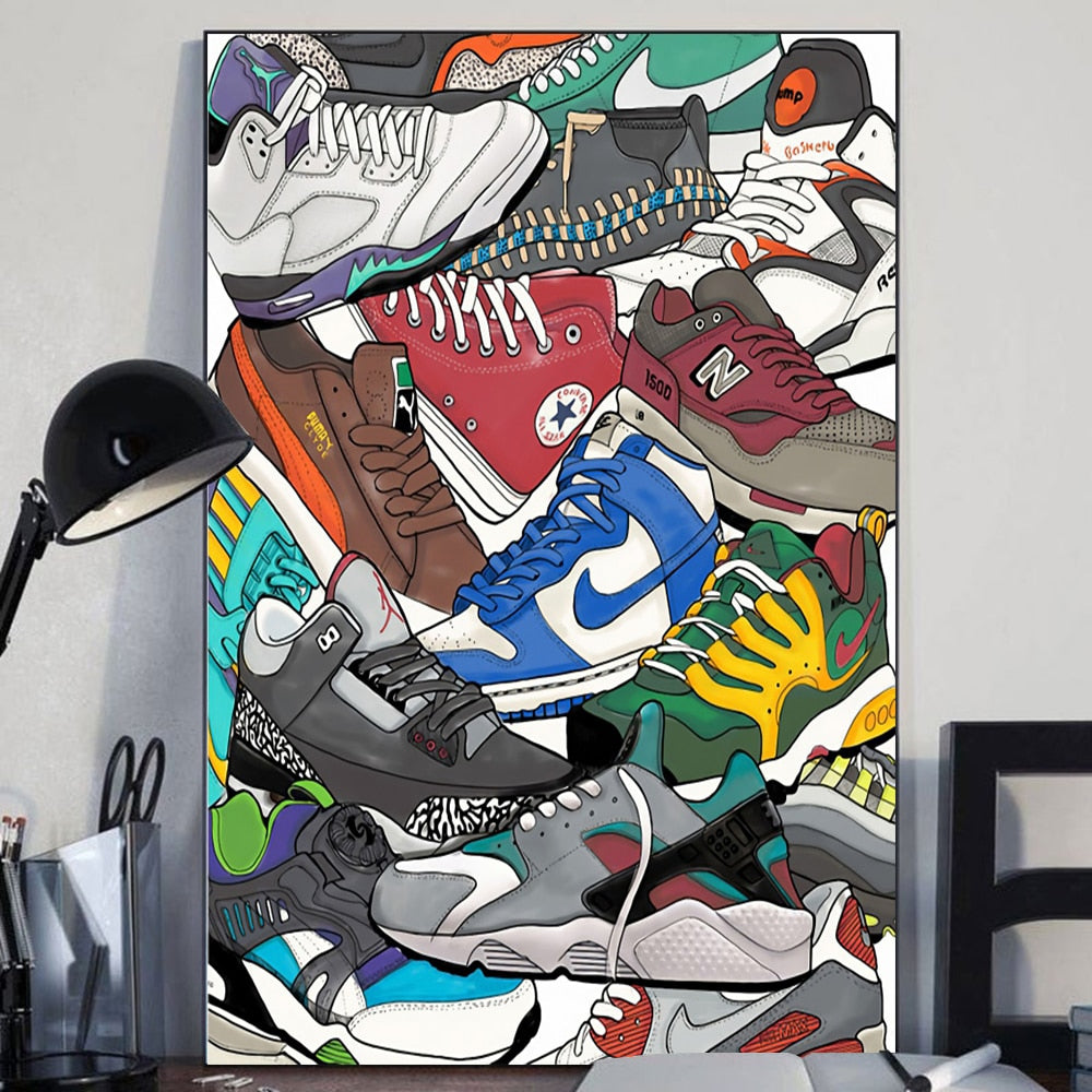 CORX Designs - Basketball Shoes Sneakers Wall Art Canvas - Review