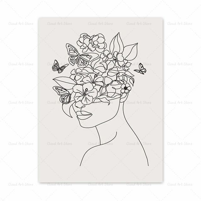 CORX Designs - Abstract Woman Body Face Line Wall Art Canvas - Review