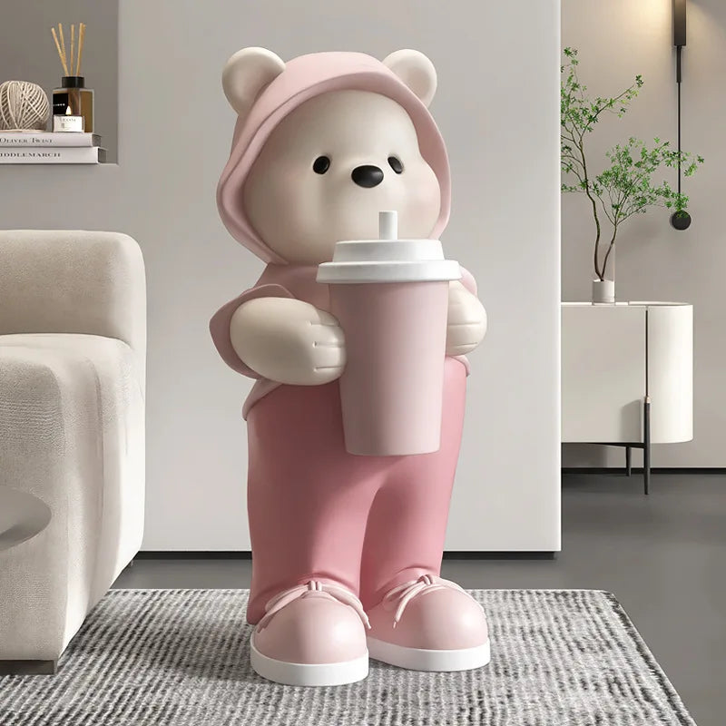 CORX Designs - Cute Bear Milk Tea Floor Decoration Statue - Review