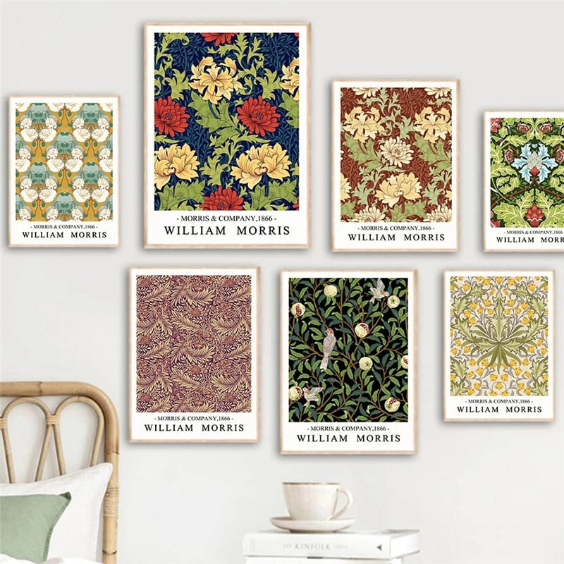 CORX Designs - William Morris Plant Leaf Bird Botanical Wall Art Canvas - Review