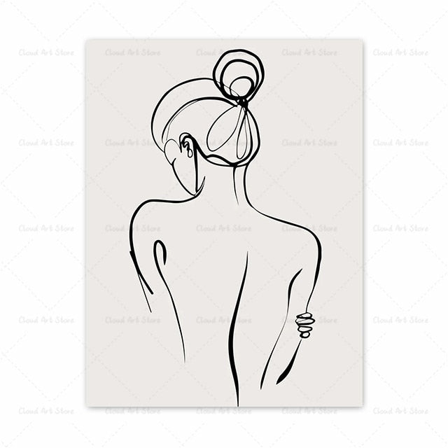 CORX Designs - Abstract Woman Body Face Line Wall Art Canvas - Review