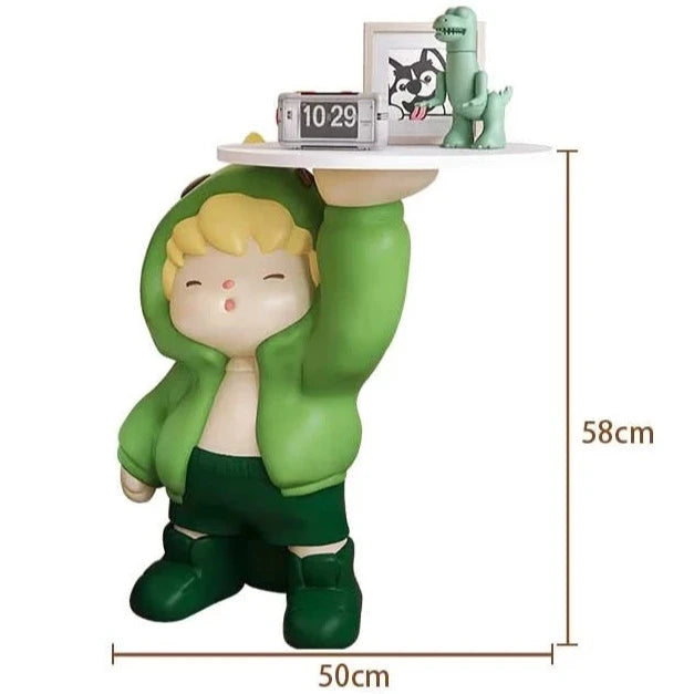 CORX Designs - Dinosaur Boy Floor Ornament with Tray - Review