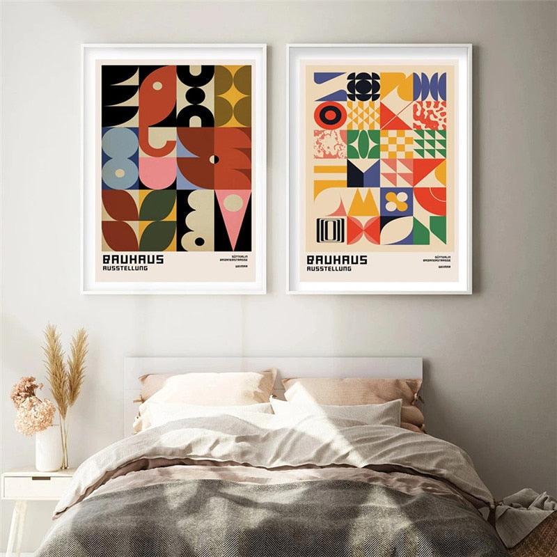 CORX Designs - Abstract Geometry Bauhaus Colorful Canvas Art - Review
