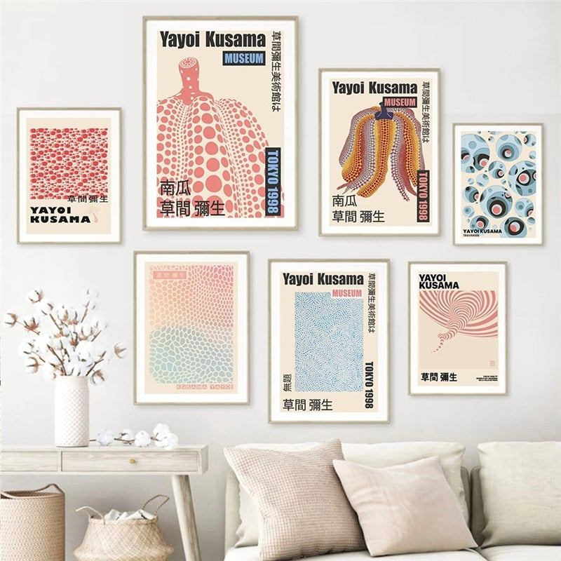 CORX Designs - Abstract Yayoi Kusama Pumpkin Gallery Wall Art Canvas - Review
