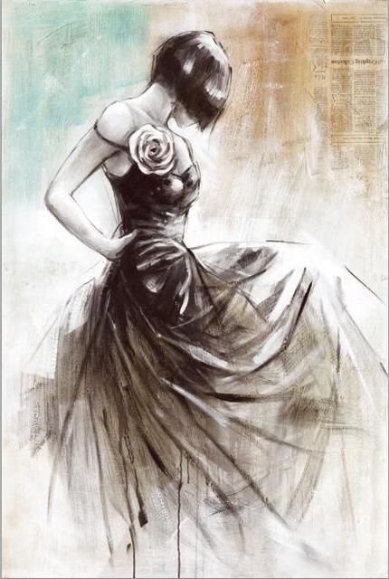 CORX Designs - Violin Women Painting Wall Art Canvas - Review