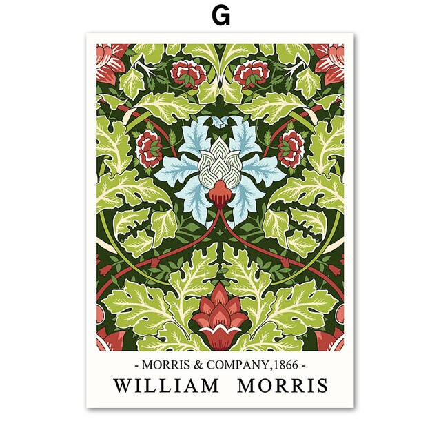 CORX Designs - William Morris Plant Leaf Bird Botanical Wall Art Canvas - Review