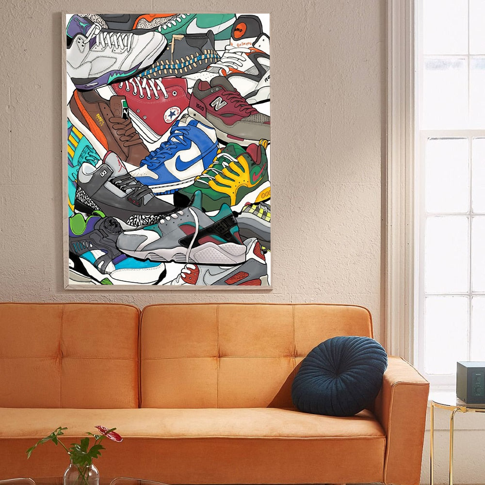CORX Designs - Basketball Shoes Sneakers Wall Art Canvas - Review