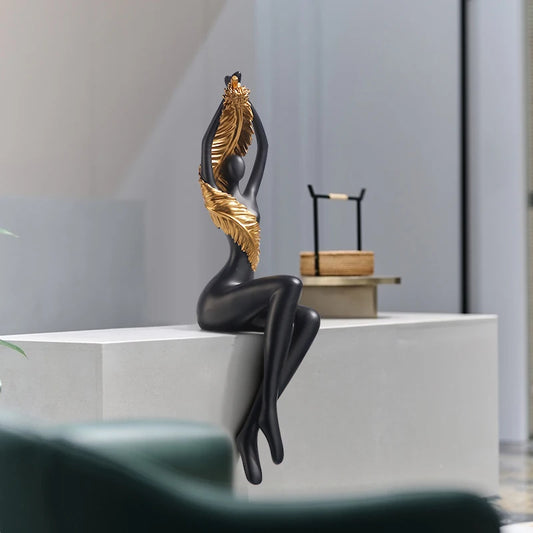 CORX Designs - Sitting Lady Feather Ornament Figurine - Review