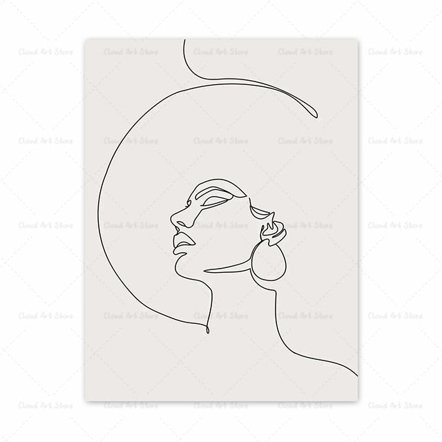 CORX Designs - Abstract Woman Body Face Line Wall Art Canvas - Review
