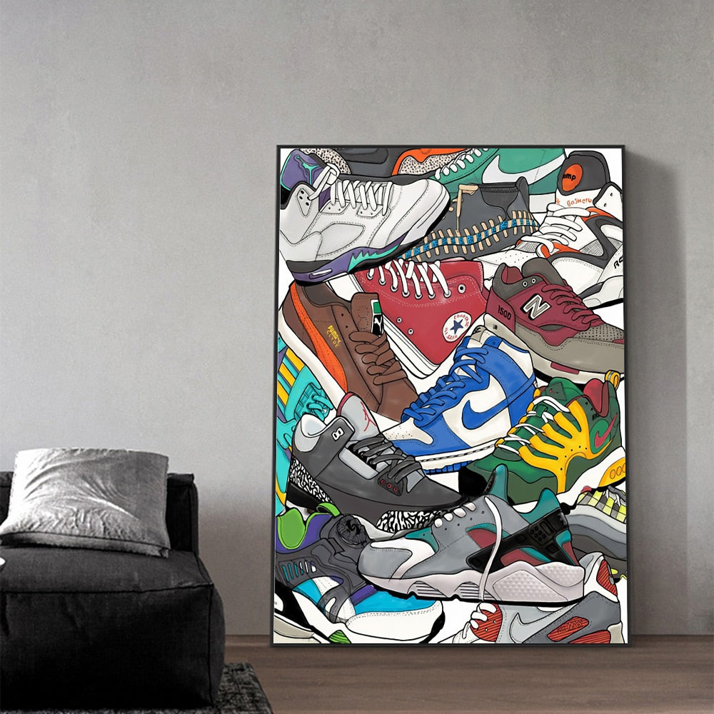 CORX Designs - Basketball Shoes Sneakers Wall Art Canvas - Review