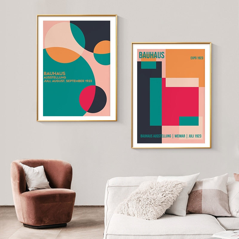 CORX Designs - Bauhaus Exhibition Geometric Wall Art Canvas - Review