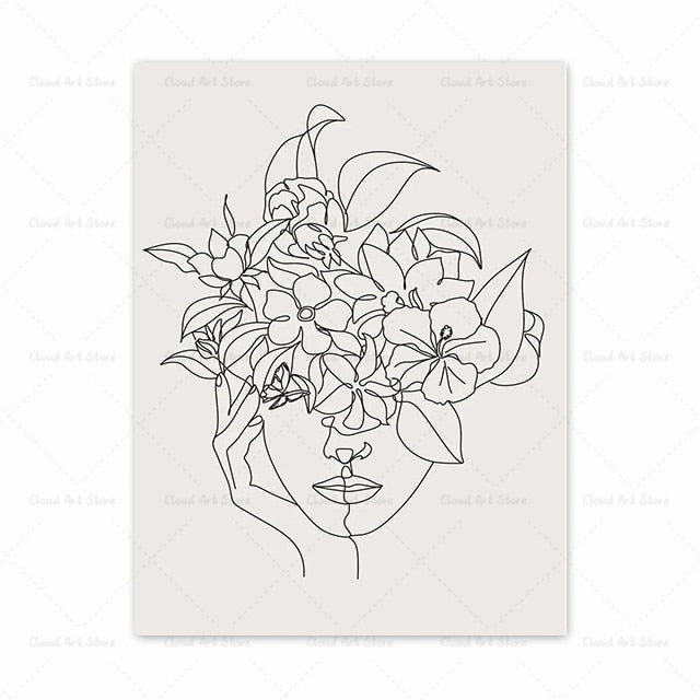 CORX Designs - Abstract Woman Body Face Line Wall Art Canvas - Review