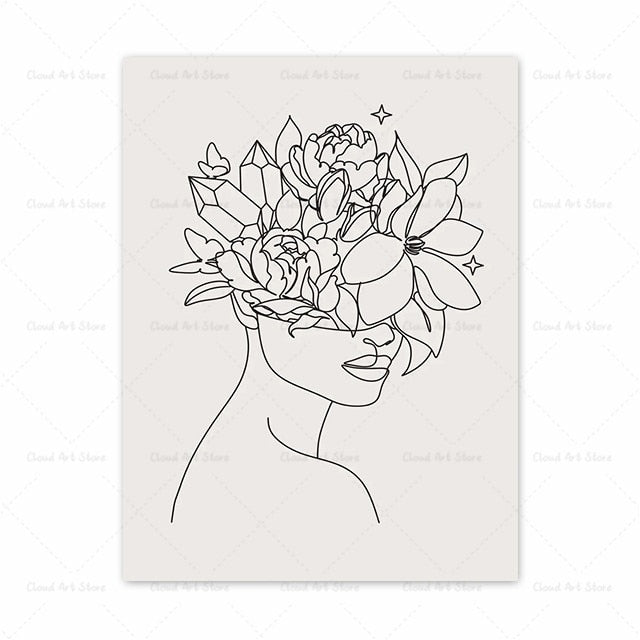 CORX Designs - Abstract Woman Body Face Line Wall Art Canvas - Review
