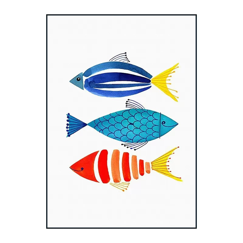 CORX Designs - Abstract Watercolor Colorful Fish Canvas Art - Review