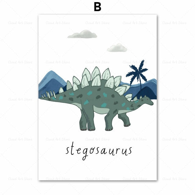 CORX Designs - Dinosaur Kids Baby Boy's Room Wall Art Canvas - Review