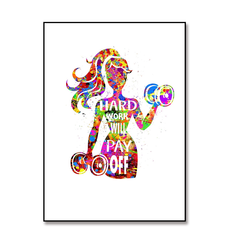 CORX Designs - Workout Woman Watercolor Motivational Canvas Art - Review