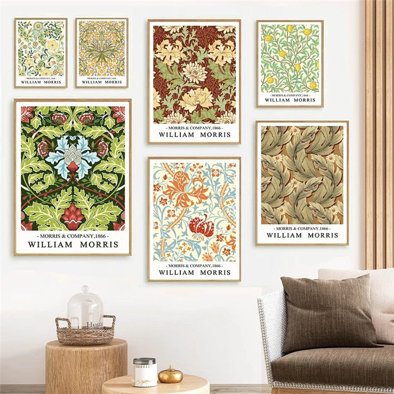 CORX Designs - William Morris Plant Leaf Bird Botanical Wall Art Canvas - Review