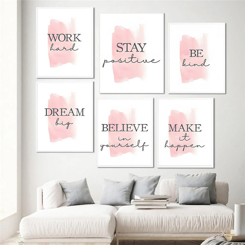 CORX Designs - Motivational Quote Pink Canvas Art - Review