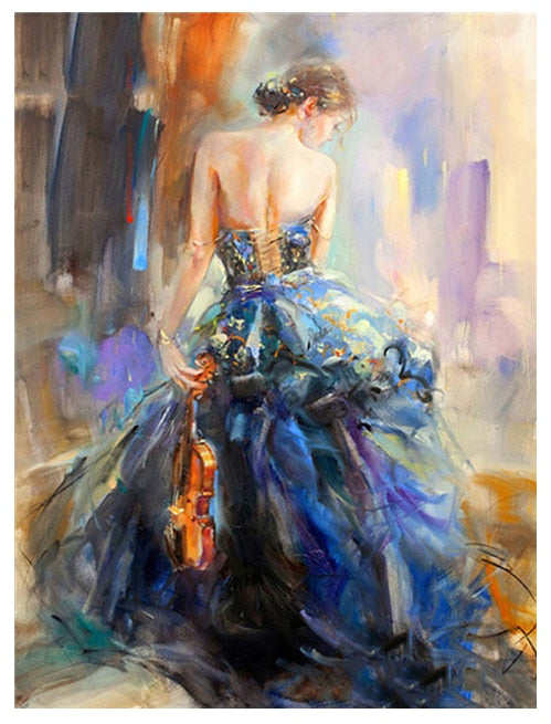 CORX Designs - Violin Women Painting Wall Art Canvas - Review