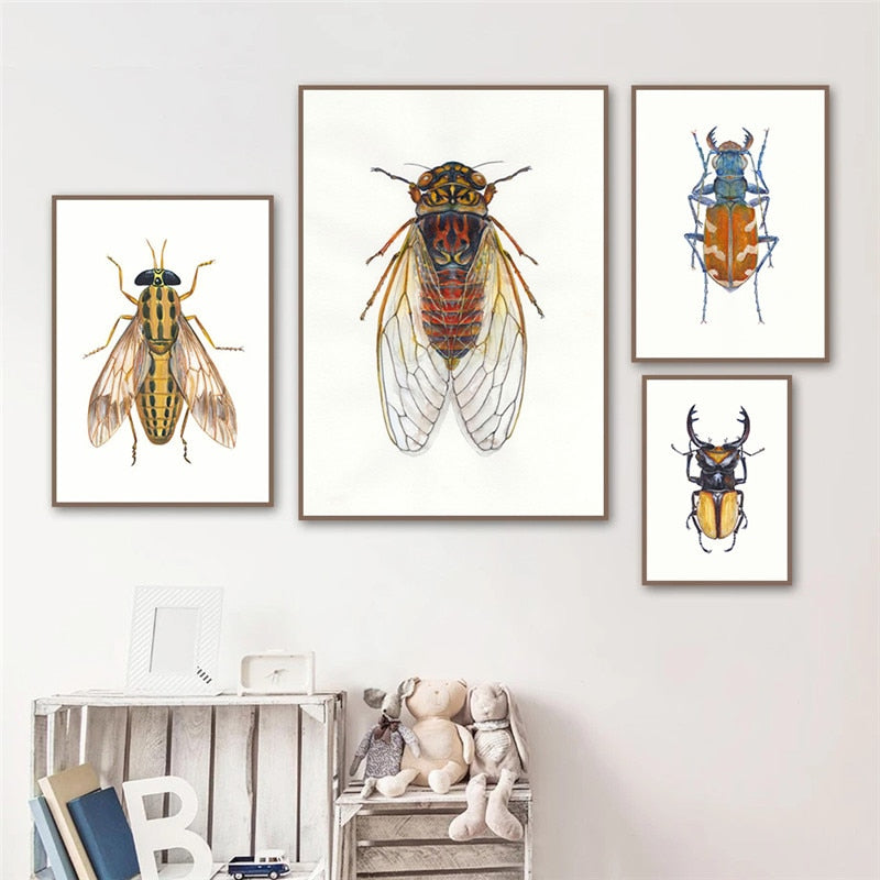 CORX Designs - Beetle Insect Bee Nursery Room Canvas Art - Review