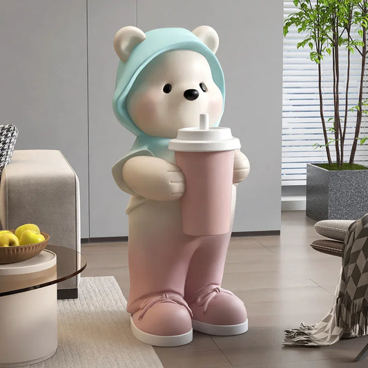 CORX Designs - Cute Bear Milk Tea Floor Decoration Statue - Review
