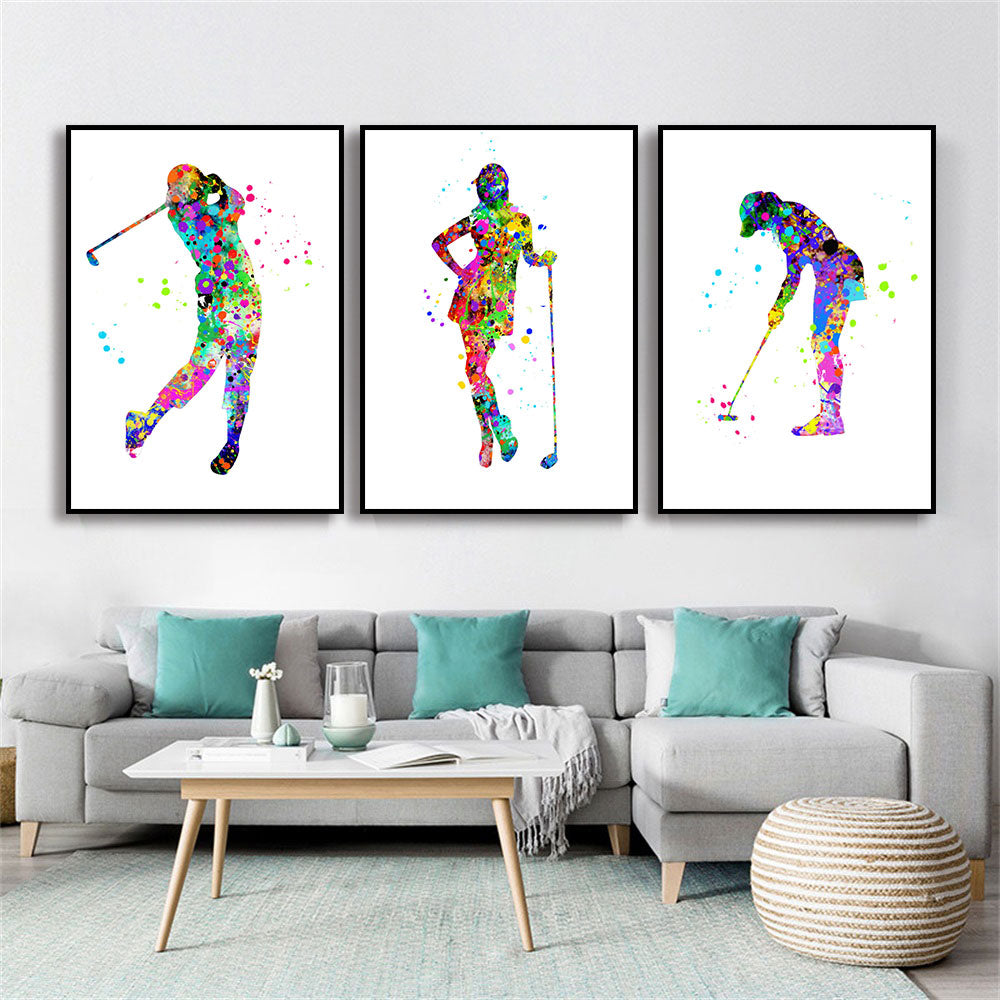 CORX Designs - Woman Golf Watercolor Canvas - Review