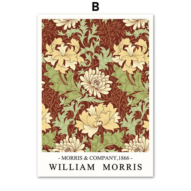 CORX Designs - William Morris Plant Leaf Bird Botanical Wall Art Canvas - Review